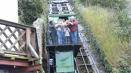 The Lynton and Lynmouth Cliff Railway, from North Walk, Lynton